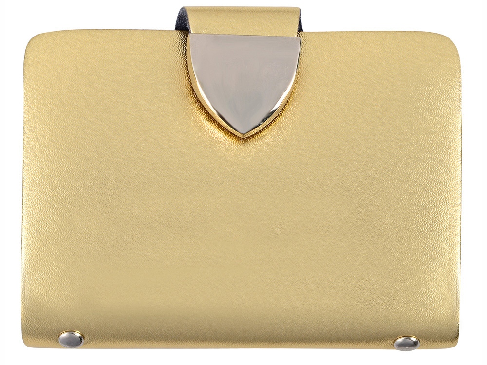 Визитница на 26 визиток, золотистая-1