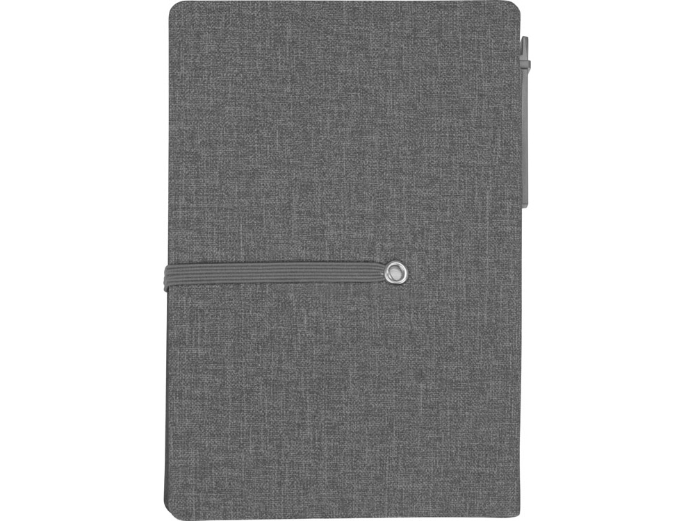 Блокнот А6 Write and stick с ручкой и набором стикеров, серый-5