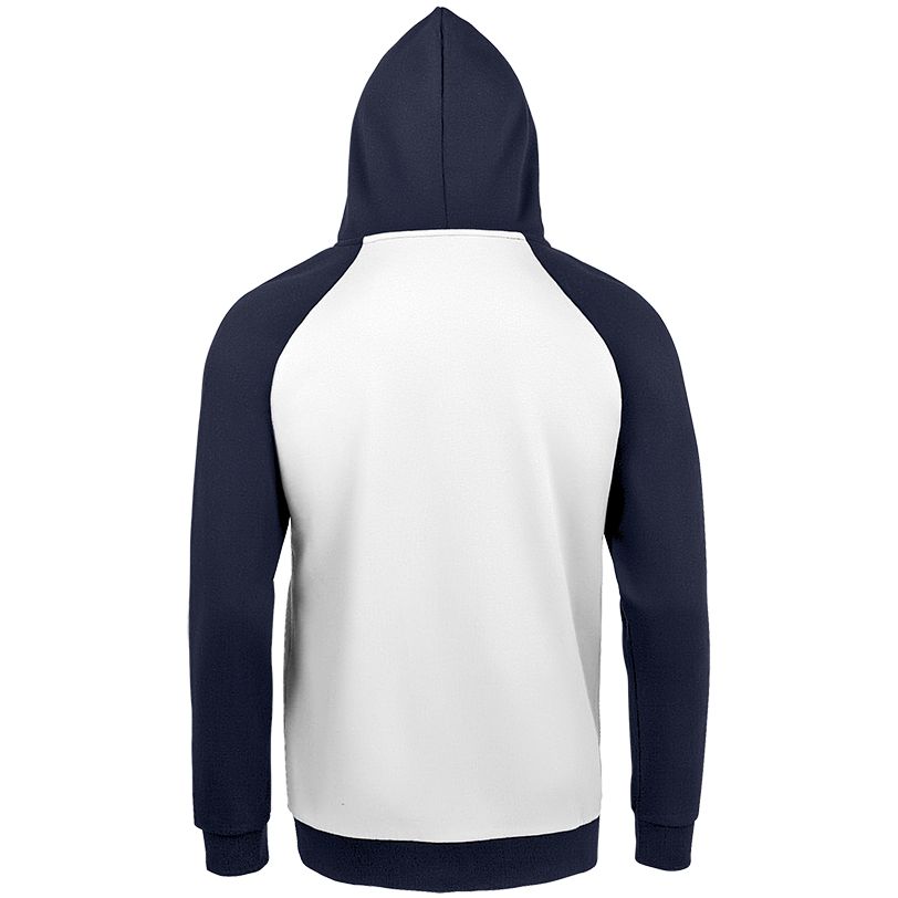 Толстовка унисекс Seattle, белая с темно-синим-2