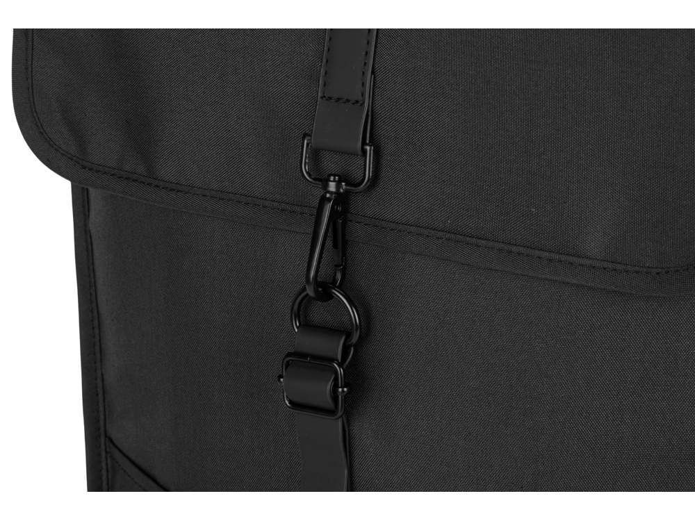 Рюкзак Rony из переработанного пластика, черный-7