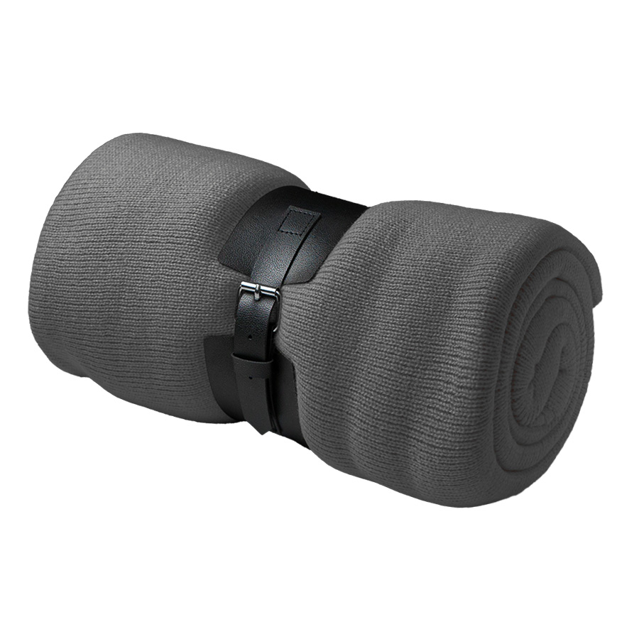 Плед  "Belt"; серый; 130 х 180 см; 100% акрил, с поясом, серый-1