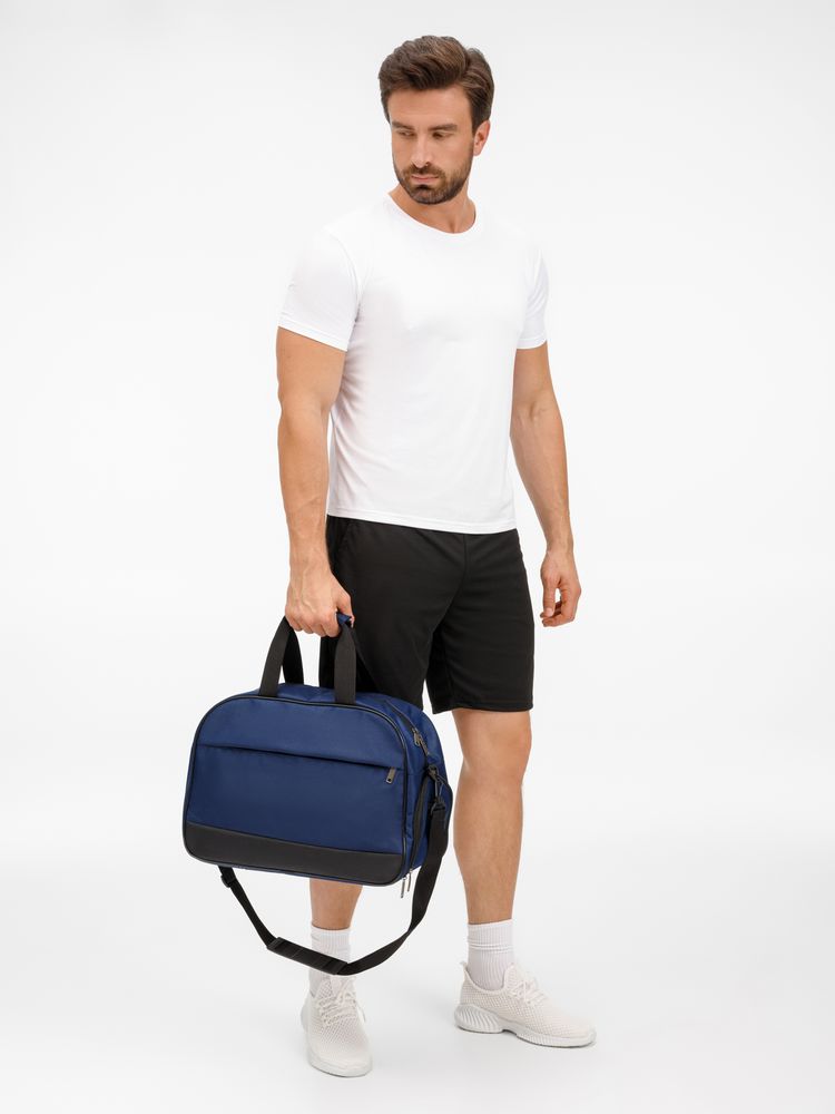 Спортивная сумка Atlantes, темно-синяя с черным-4