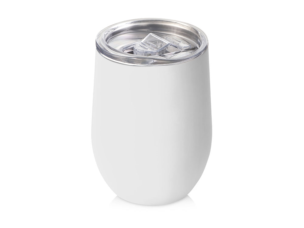 Термокружка Sense Gum, soft-touch, непротекаемая крышка, 370мл, белый-0