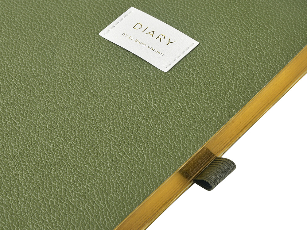 Ежедневник недатированный А5 Verde с нашивкой, зеленый-5