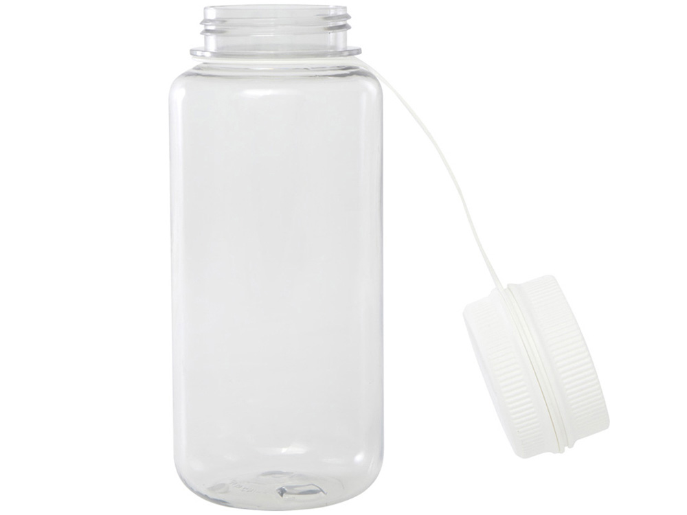 Спортивная бутылка Ryder из переработанного ПЭТ-пластика объемом 900 мл с многофункциональной крышкой, сертифицированная RCS - Белый-4