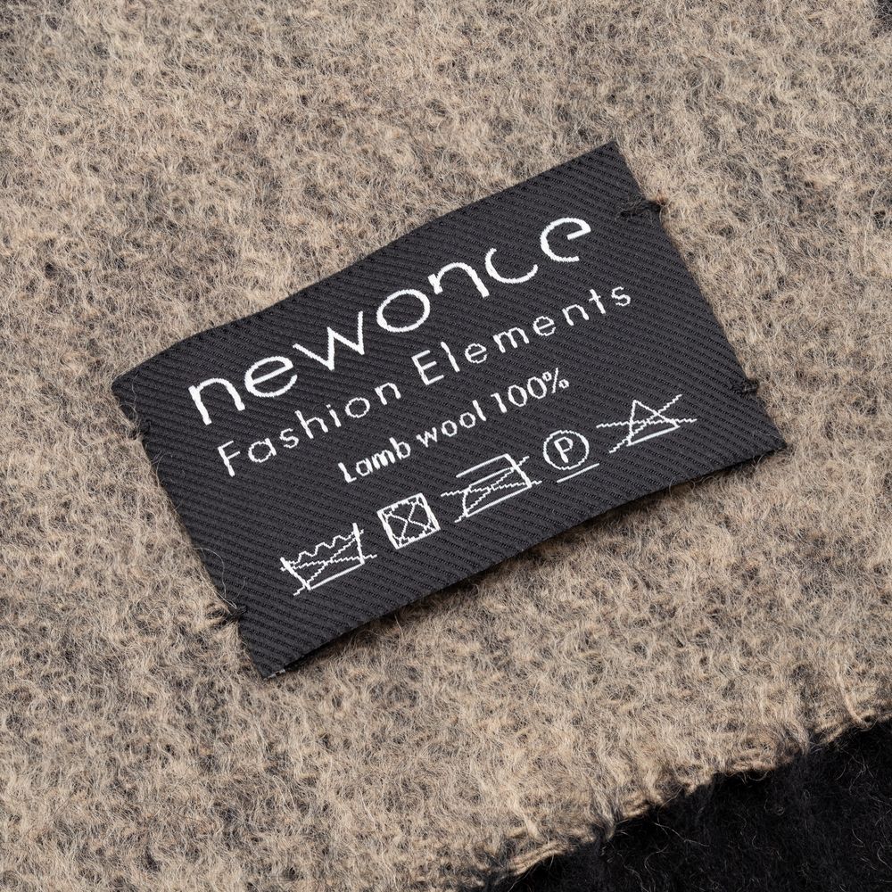 Палантин Charming, черный с бежевым-4