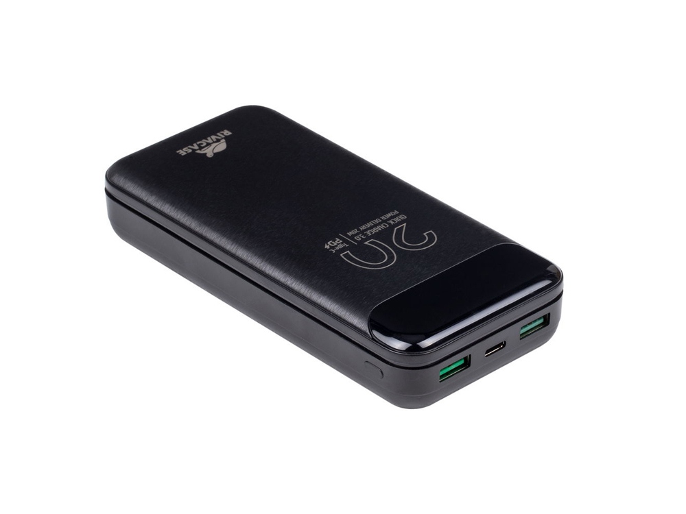 RIVACASE VA2582 (20 000mAh), QC/PD 22.5W внешний аккумулятор с дисплеем, черный /24-7