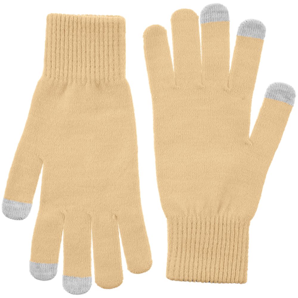 Перчатки сенсорные Urban Flow, бежевые-2