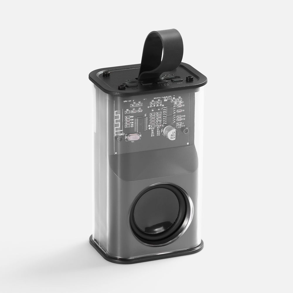 Bluetooth-колонка с подсветкой Groove, серая-1