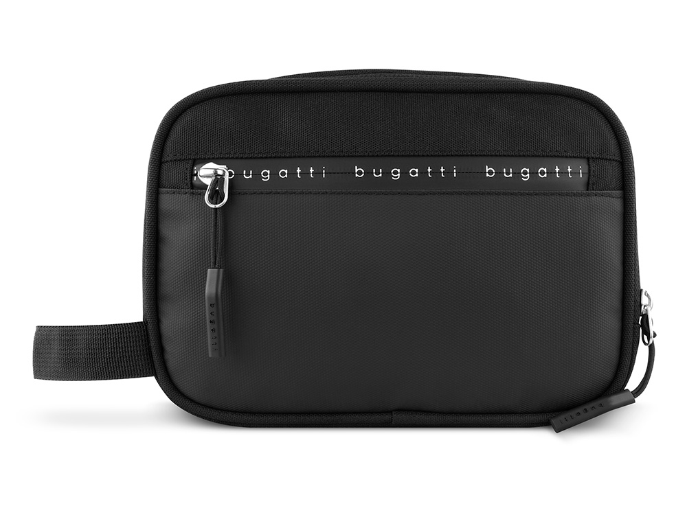 Несессер BUGATTI БЛАНК ОБЛЕГЧЕННАЯ | BLANC DELIGHT, чёрный, нейлон RPET600D/тарпаулин/полиэстер, 22х10х16 см-1