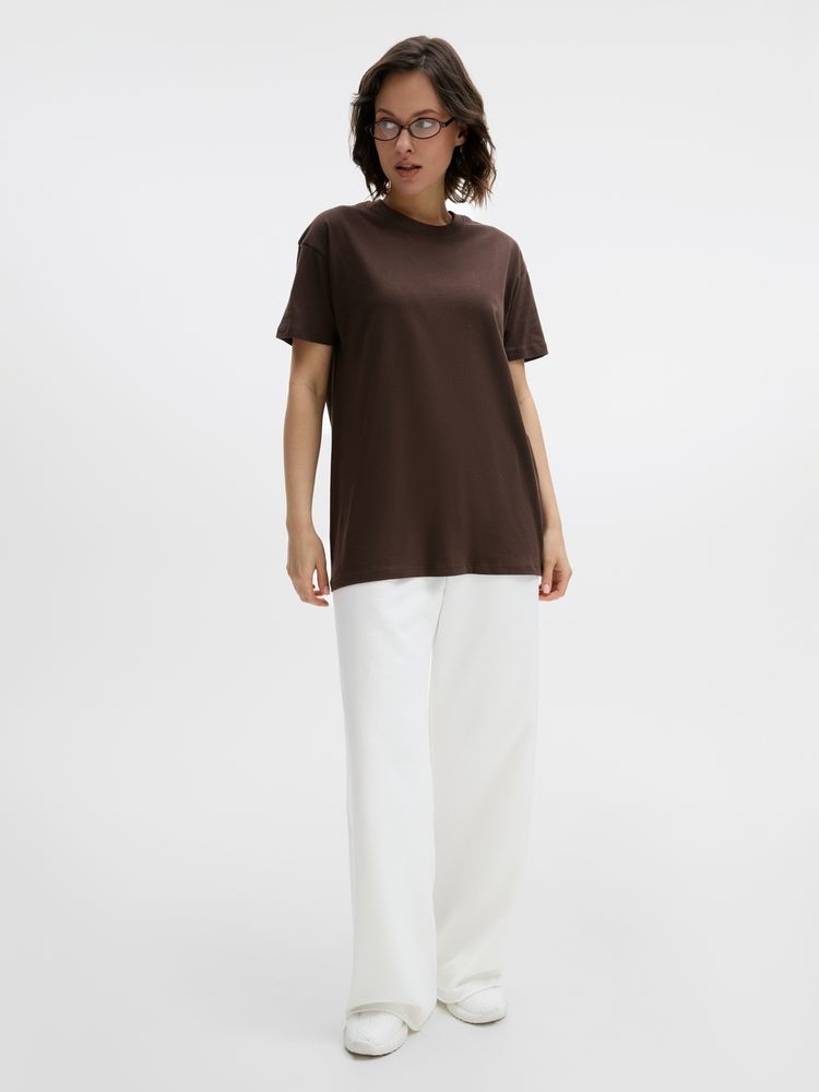 Футболка унисекс Regent 150, темно-коричневая (шоколад)-5