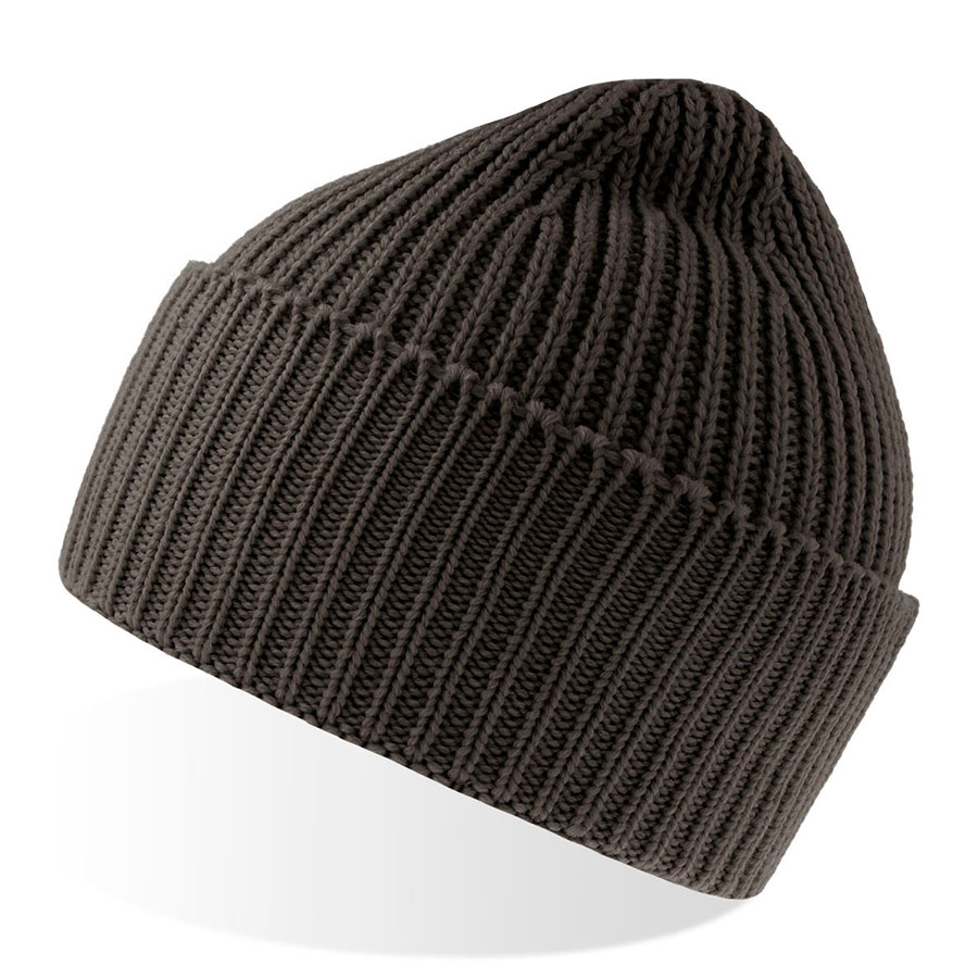 Шапка OAK рельефная из пряжи Polylana®, темно-серый меланж-0