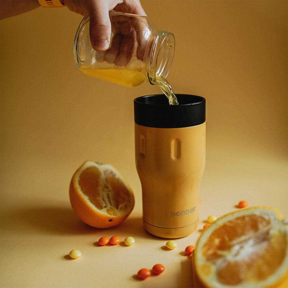 Термостакан Tumbler 350, вакуумный, оранжевый-2