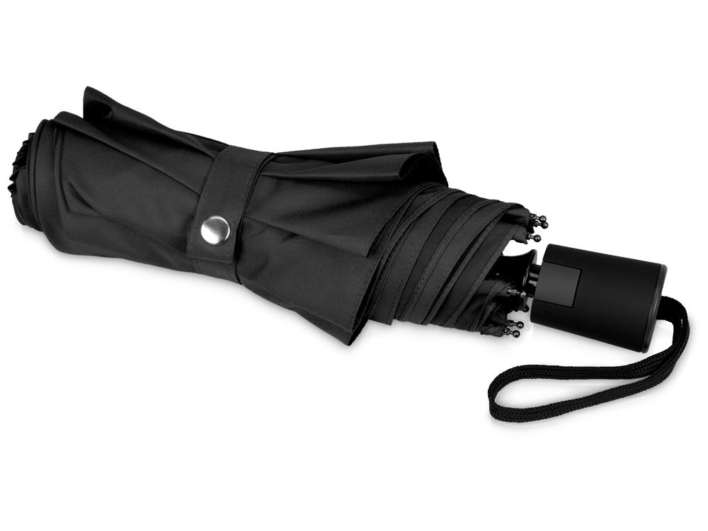 Зонт Wali полуавтомат 21, черный-2