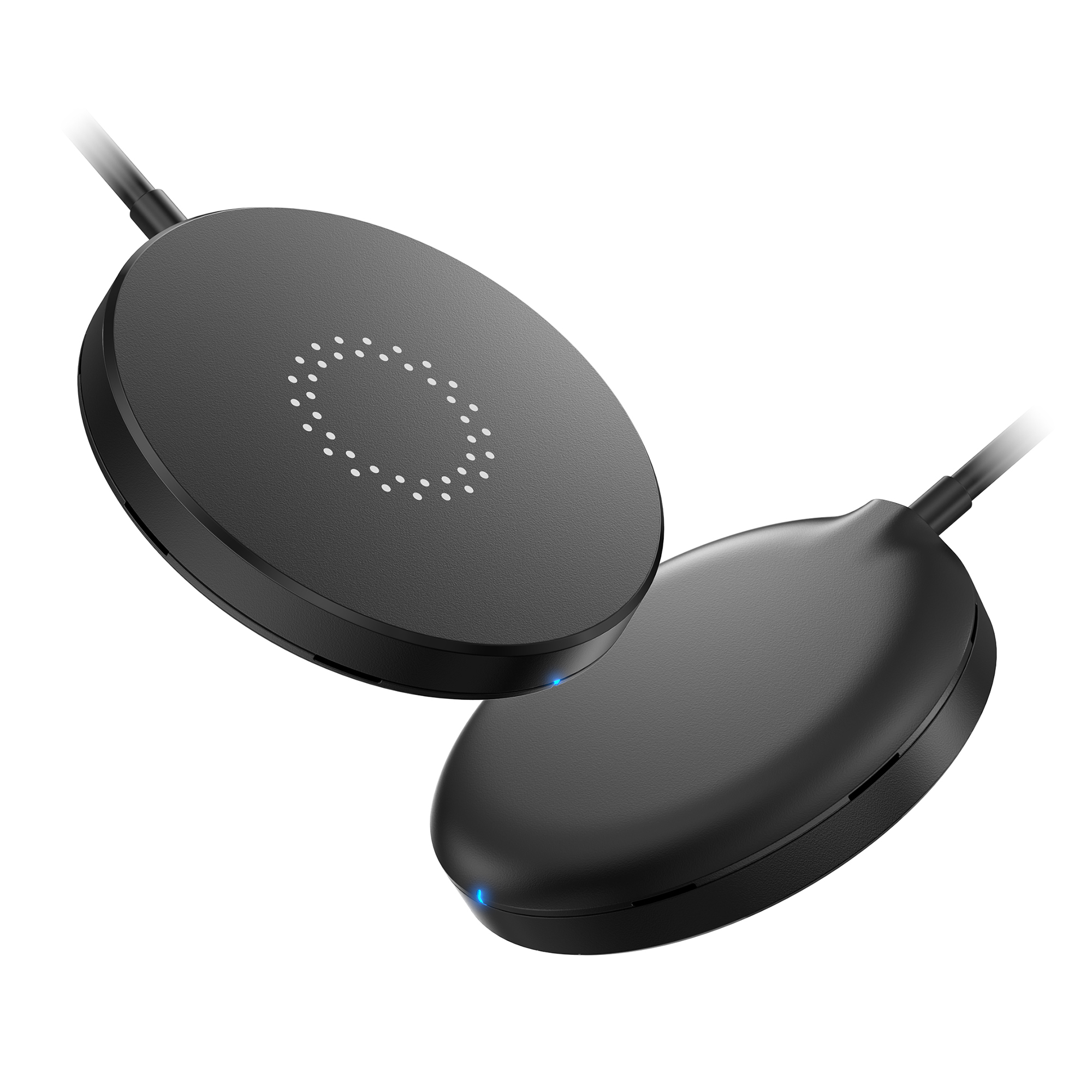 Магнитное беспроводное (15W) зарядное устройство "Magic SOFTTOUCH", покрытие soft touch-3