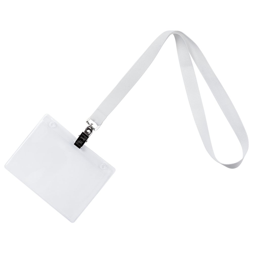 Лента для бейджа Neckband, белая-1