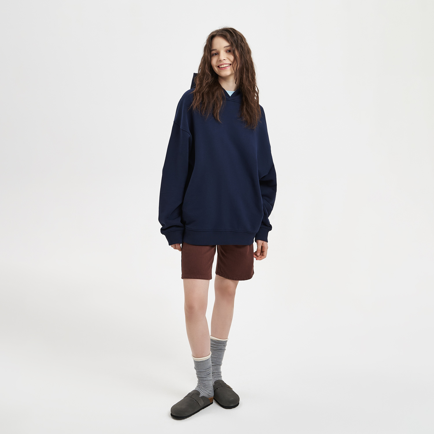 Худи оверсайз унисекс FUSION, темно-синий-3