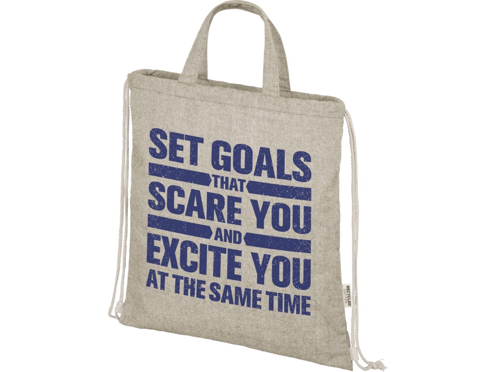 Pheebs 150 г/м² Aware™ рюкзак со шнурком из переработанных материалов - Натуральный-5