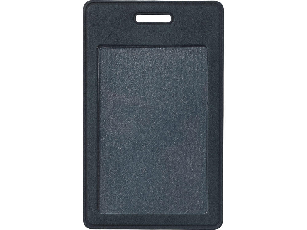 Вертикальный чехол для пропуска из экокожи Alicante, темно-синий-1