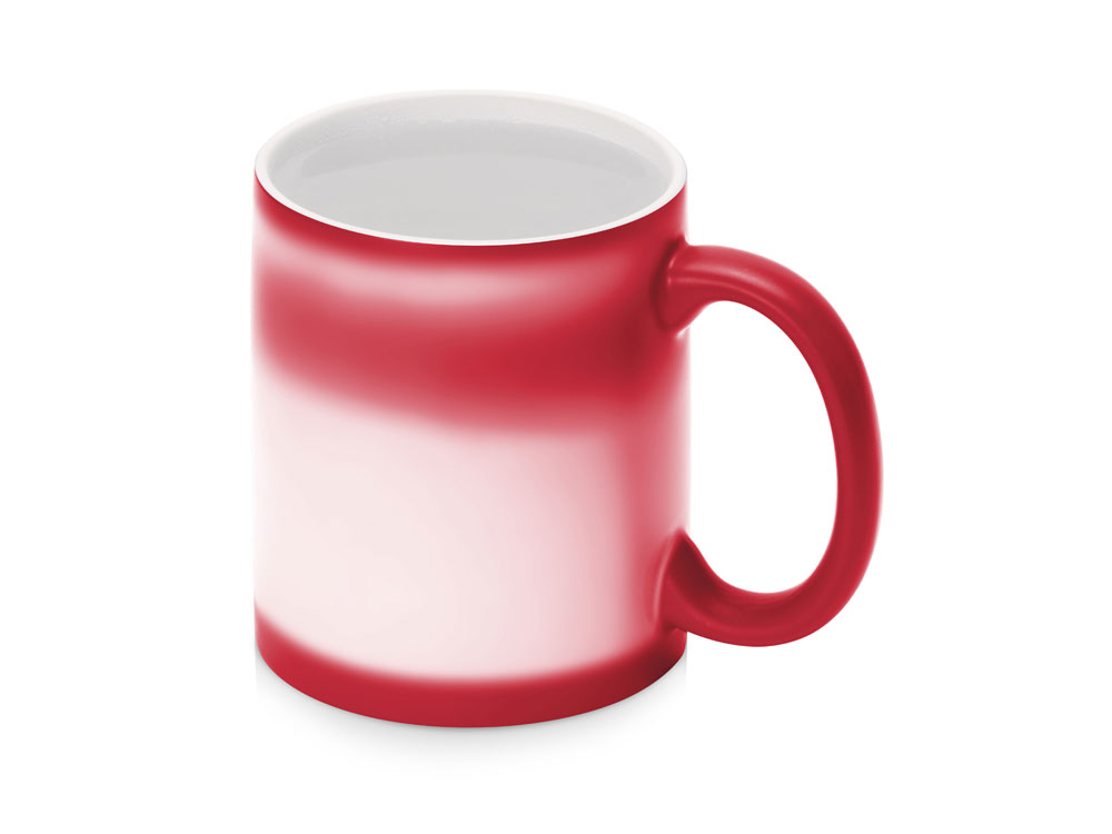 Кружка-хамелеон Magic матовая, красный/белый-6