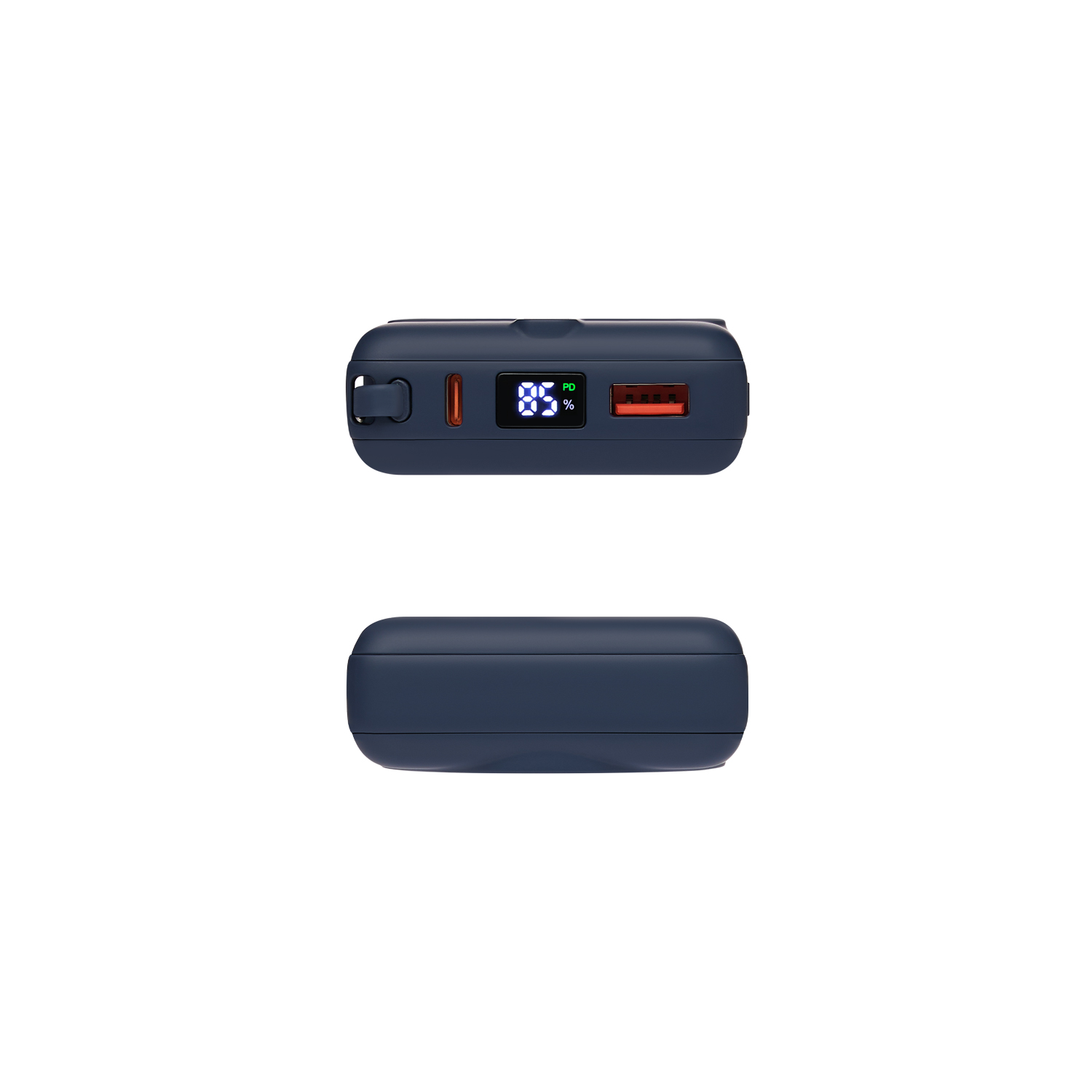 Внешний аккумулятор с подсветкой Риттер PD (Ritter PD) 10000mAh с функцией беспроводной зарядки 15W, синий-7