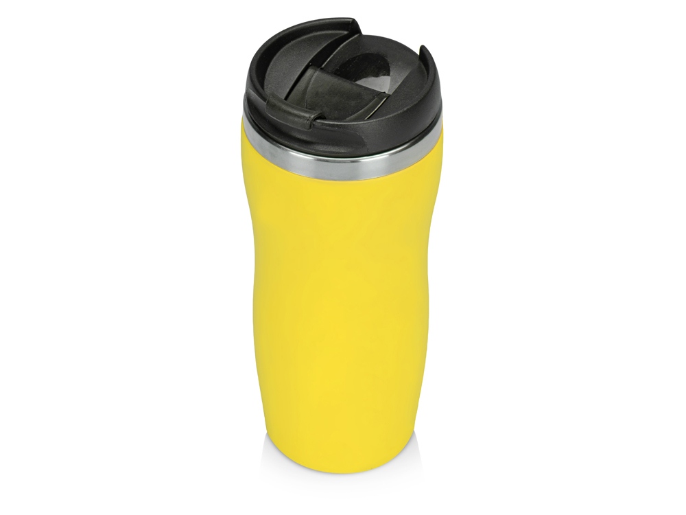 Термокружка Mony Steel 350 мл, soft touch, желтый-0