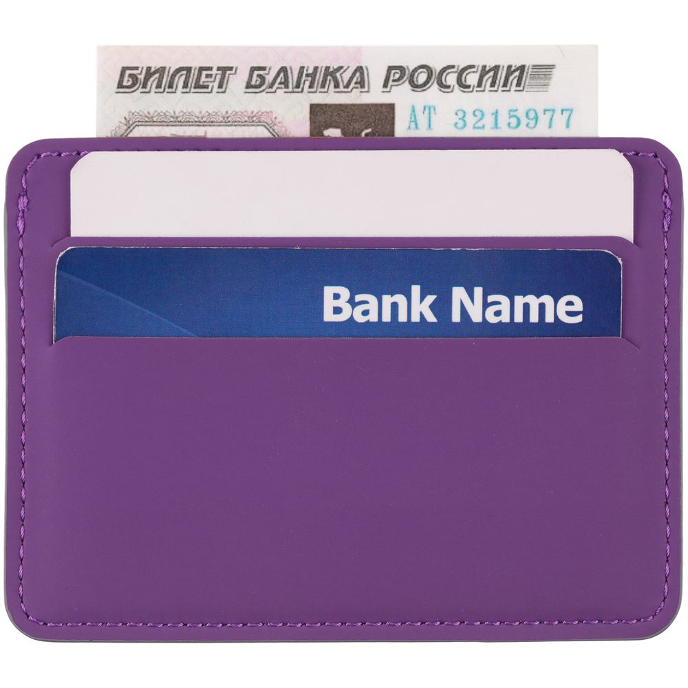 Чехол для карточек Shall Simple, фиолетовый-2
