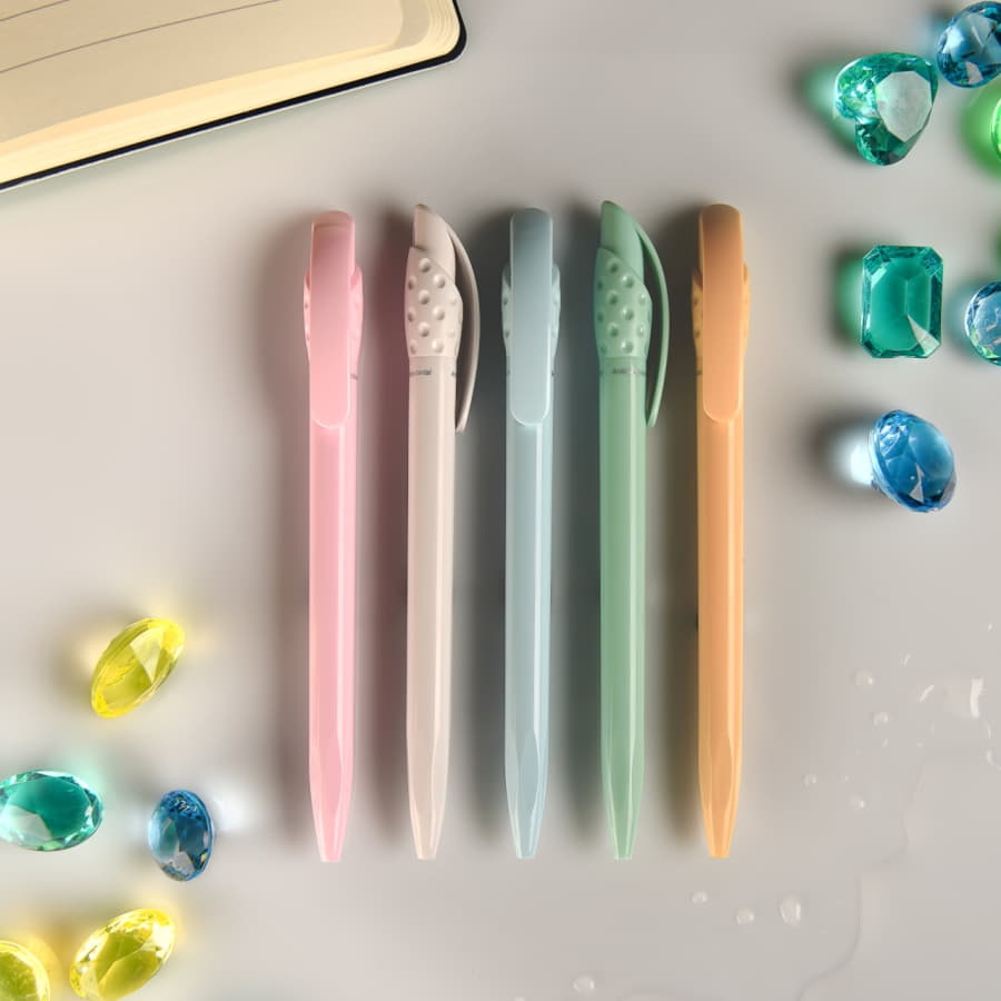 Ручка шариковая из антибактериального пластика GOLF SAFETOUCH, светло-желтый-5