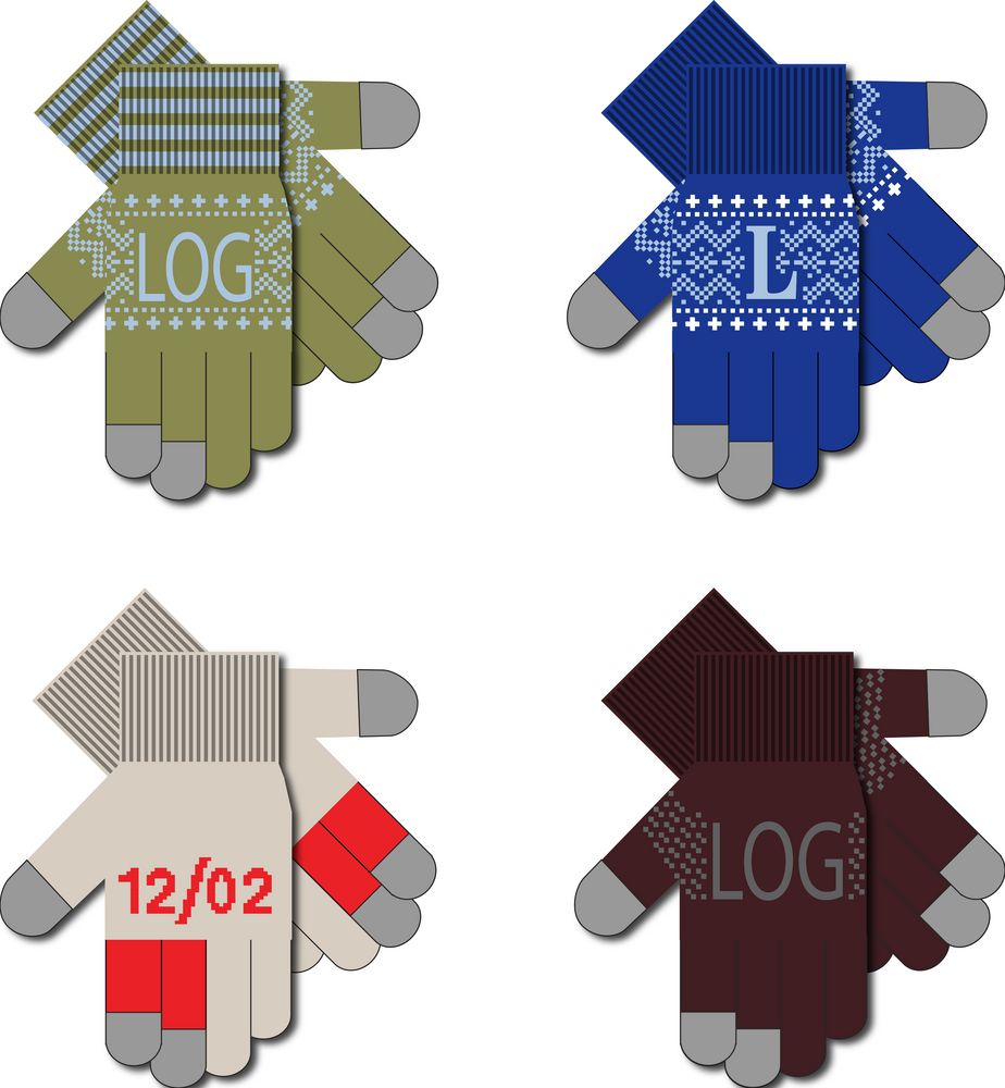 Сенсорные перчатки на заказ Guanti Tok, полушерсть-0