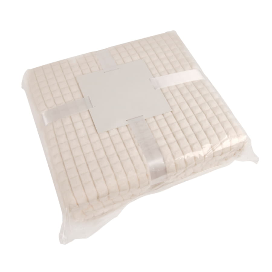 Плед фактурный IVORY", 150*200 см,  акрил  260 гр/м , белый-3