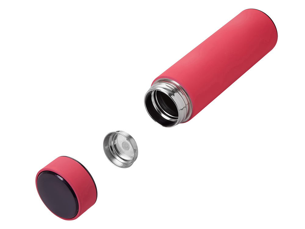 Термос FAMILY MARK LED, soft touch (Фуксия)-6