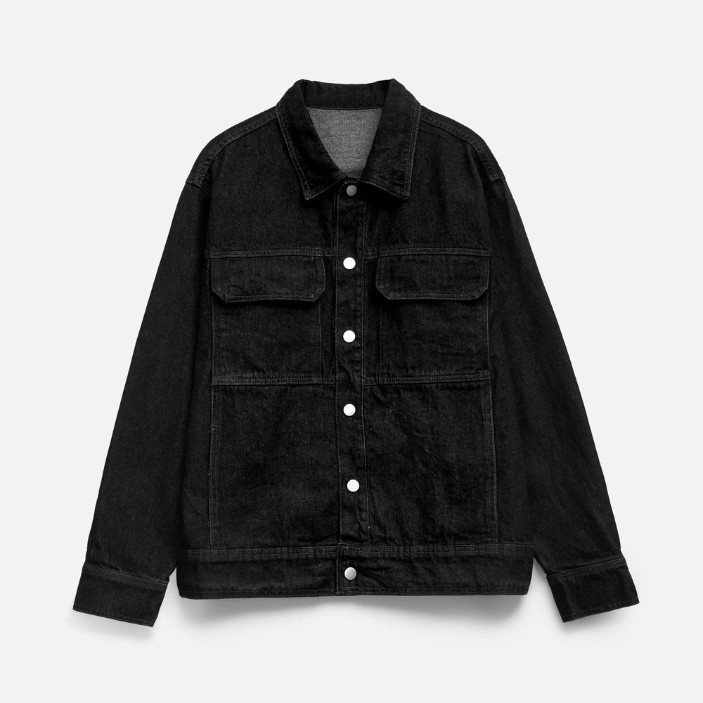 Куртка джинсовая O2, черная-0