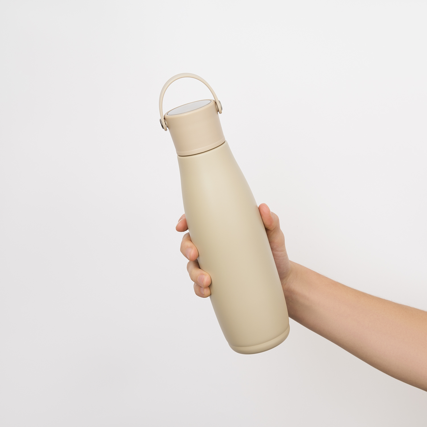 Термобутылка вакуумная герметичная Боска (Bosca), бежевая-11