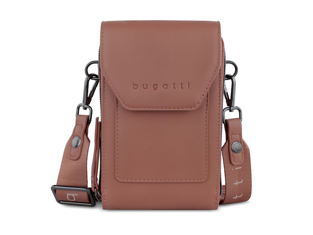 Сумка наплечная BUGATTI Almata, абрикосовая, полиуретан, 11х4х19 см-1