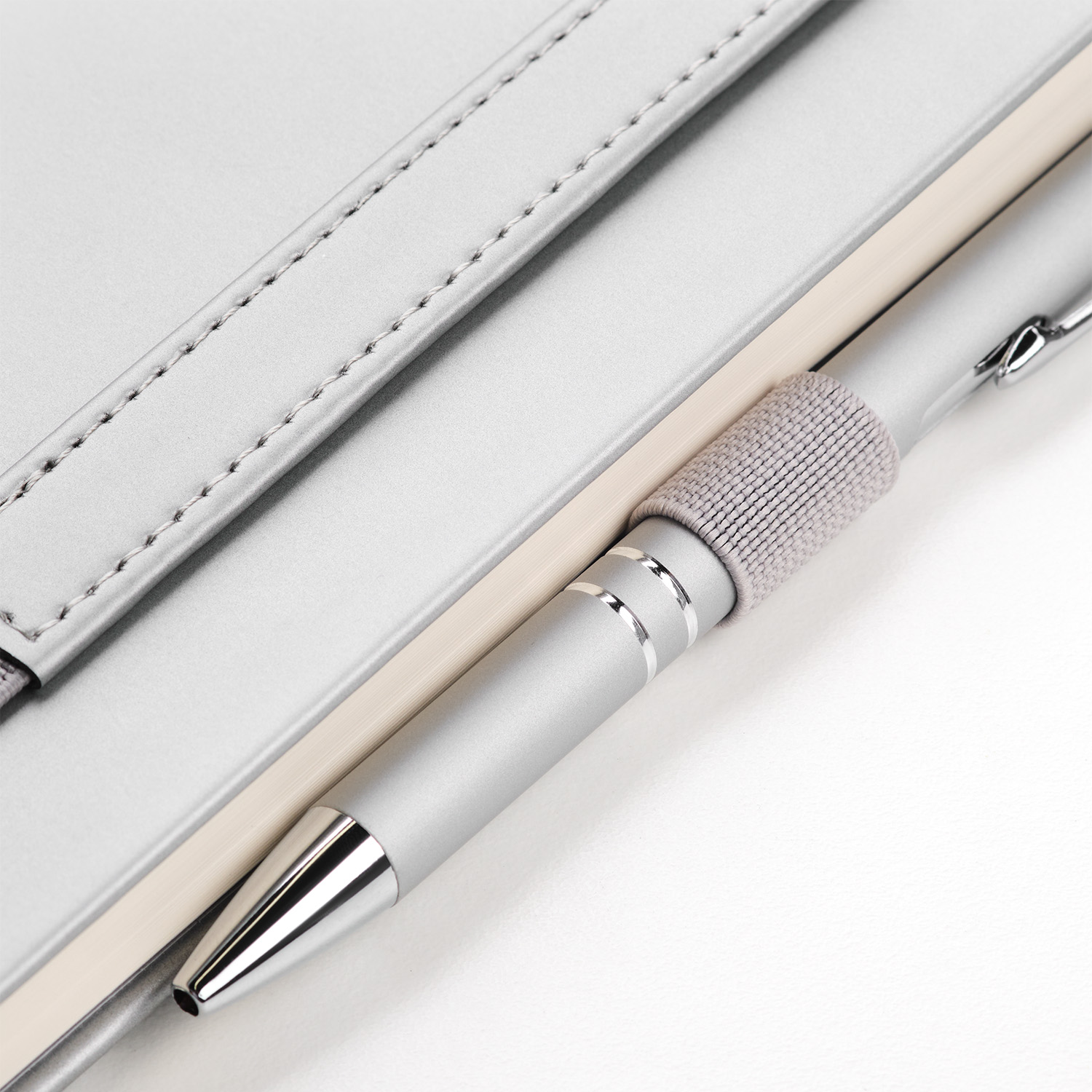 Ежедневник Альфа (Alpha) недатированный, серебро/серый-12