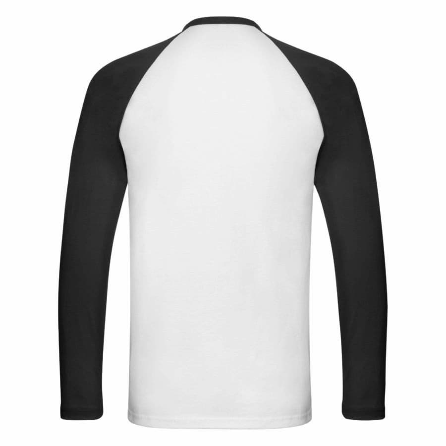 Футболка "Long Sleeve Baseball T", S, белый, черный-1