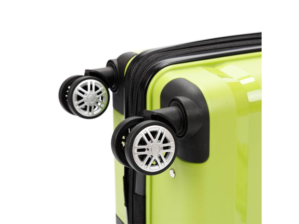 Чемодан TORBER В Отпуск, салатовый, полипропилен, 33 х 22 х 53 см, 35 л-7