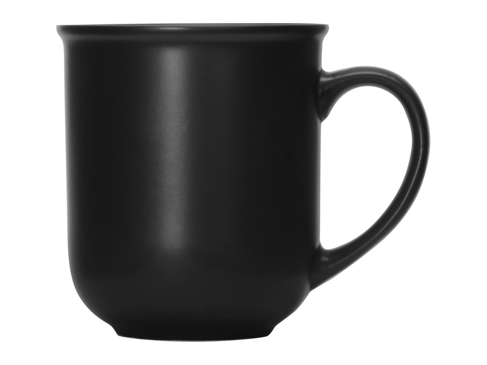Матовая кружка Susan 380мл в цвете с двух сторон, черный-1