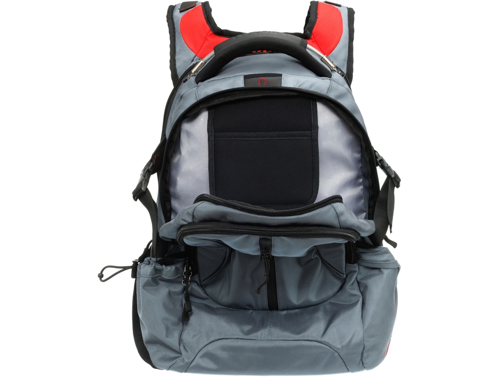 Рюкзак TORBER ДРАЙВ с отделением для ноутбука 15, серый/красный, полиэстер 1680D, 36x17x50 см, 30 л-7