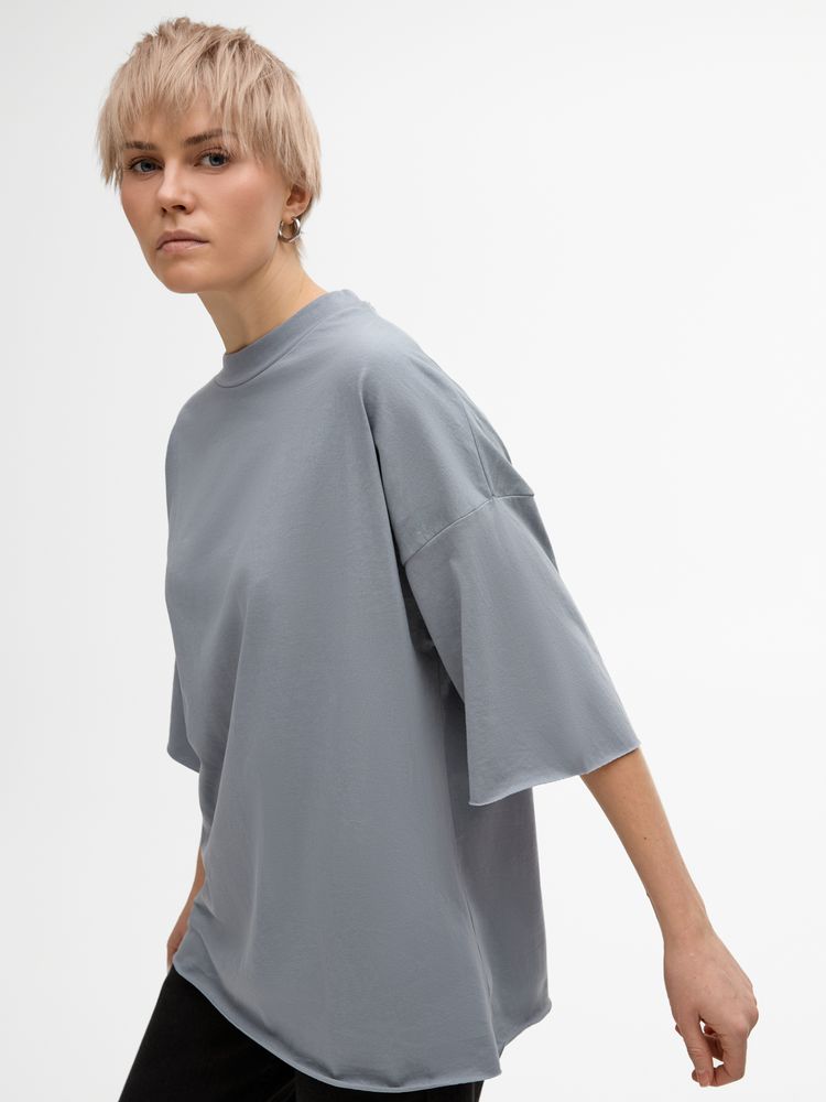 Футболка унисекс оверсайз T1, серая-6