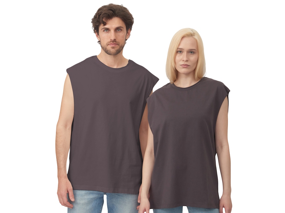 Майка оверсайз Berlin, унисекс, темно-серый-0