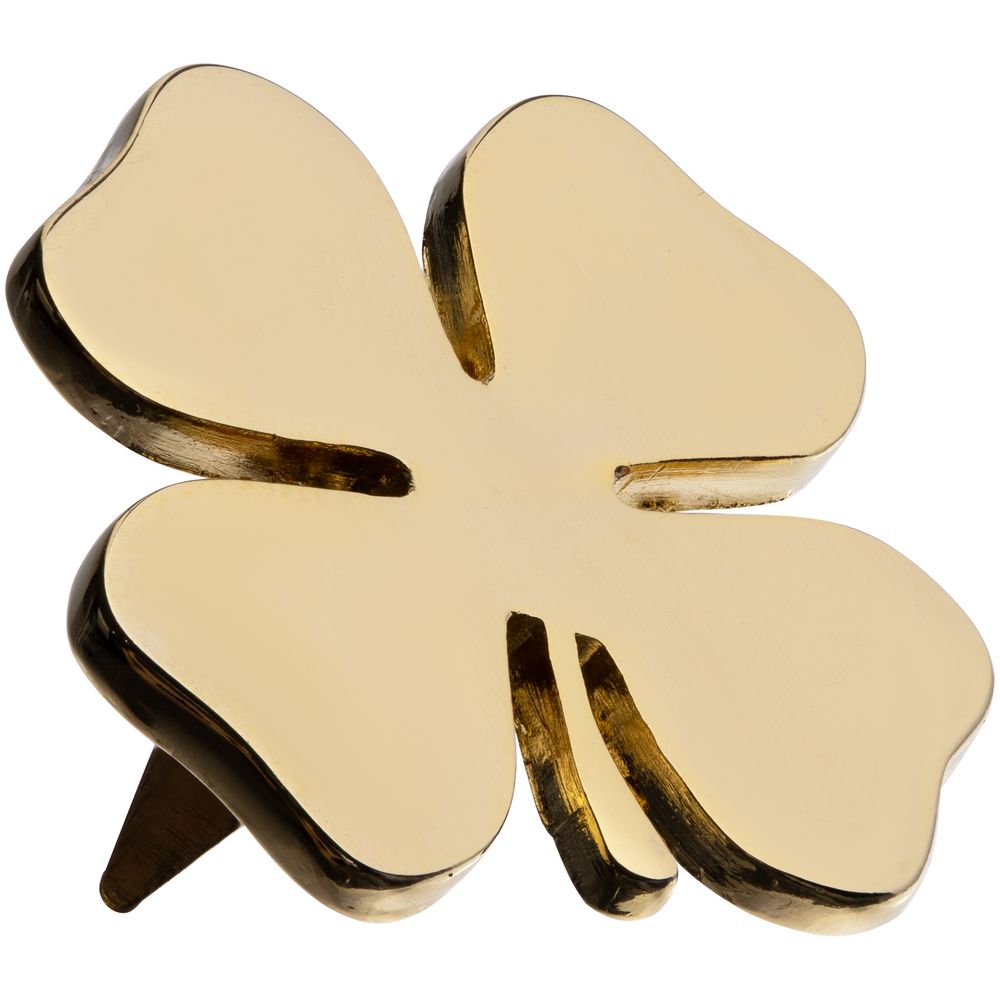 Шильдик «Счастливый клевер», золотистый-1