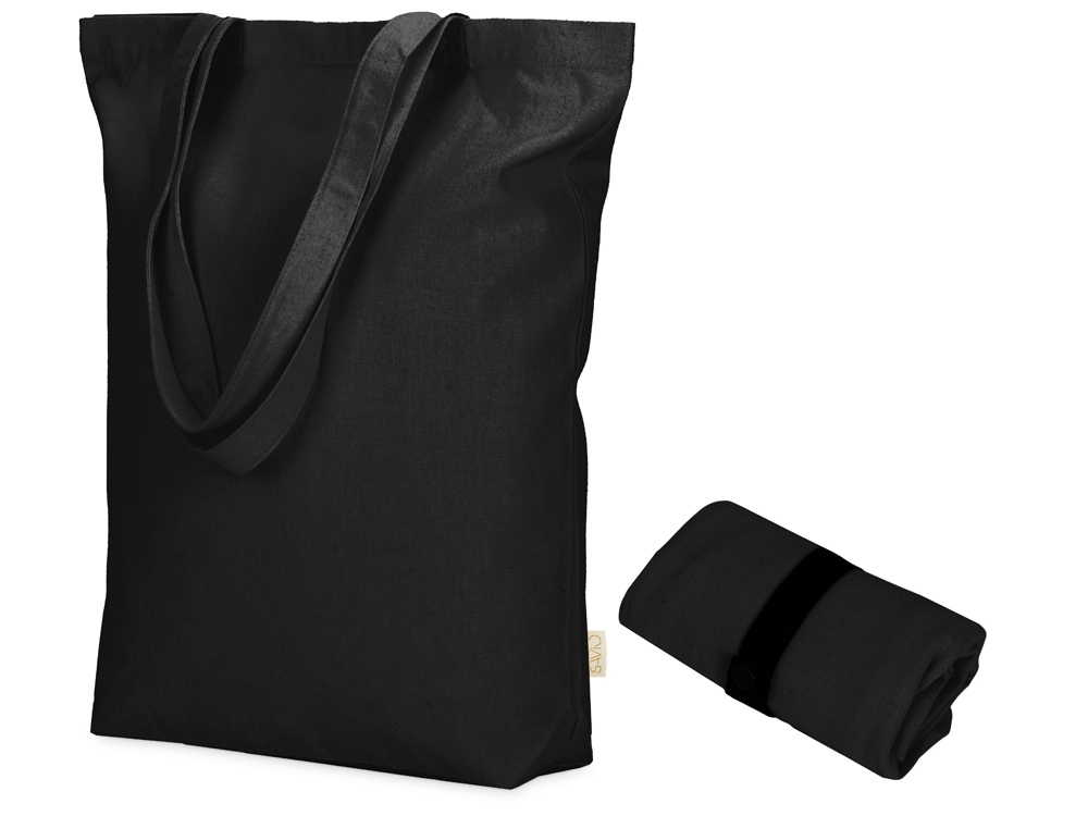 Сумка Fixy из переработанного хлопка с фиксирующей эластичной лентой, черный-0