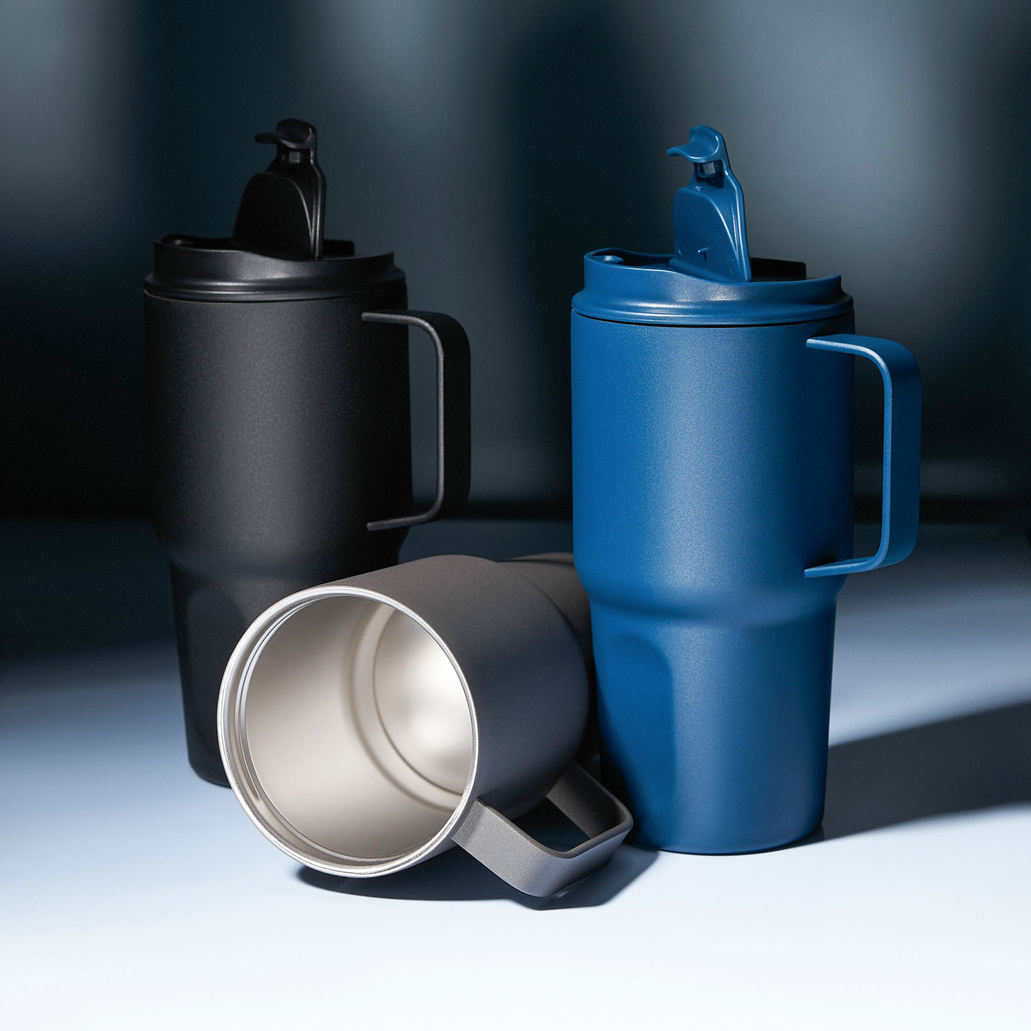 Термокружка вакуумная Aventura, синяя-11