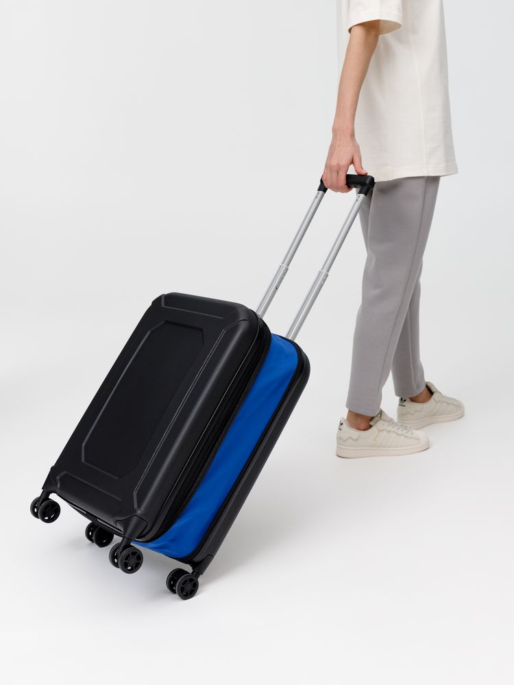 Чемодан Platta, черный с синим-7