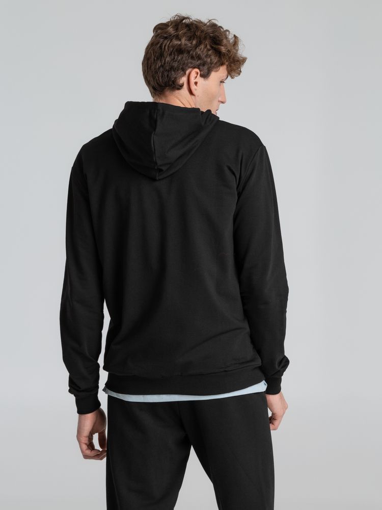 Толстовка на молнии с капюшоном Unit Siverga, черная-5