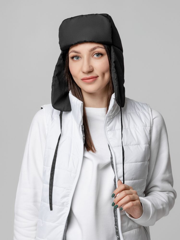 Шапка-ушанка Shelter, черная-5