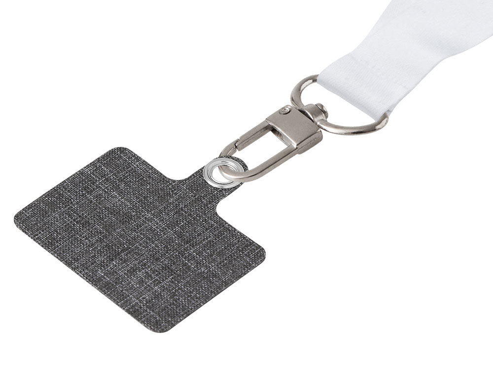 Ланъярд 2,5 см под сублимацию с трендовым карабином, замком обрыва и большим держателем для телефона из ПЭ-3