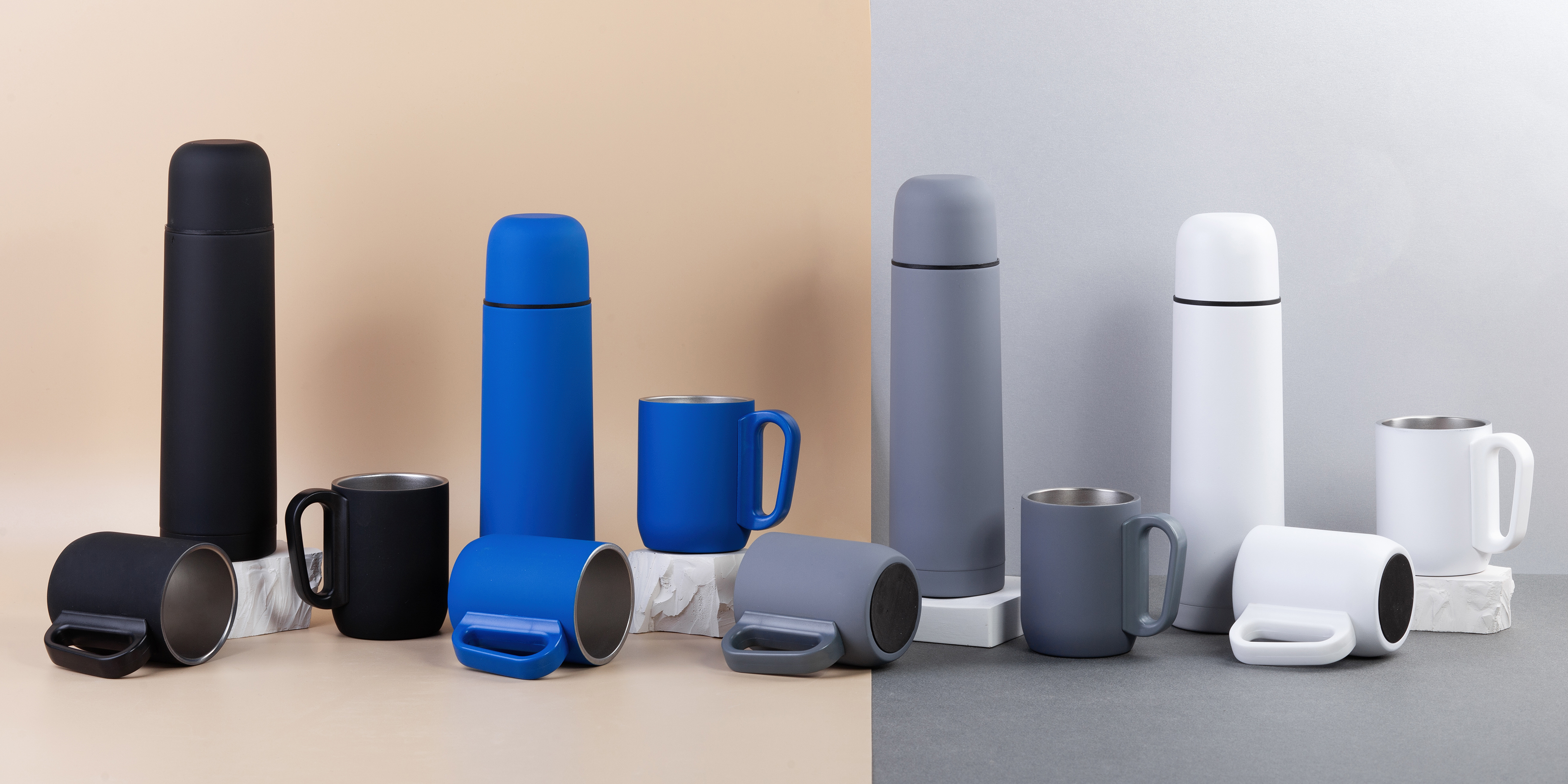 Набор "Гейзер" (термос, 2 кружки), покрытие пудра-3