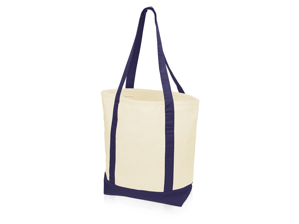 Сумка для шопинга Cotton, натуральный/темно-синий-2